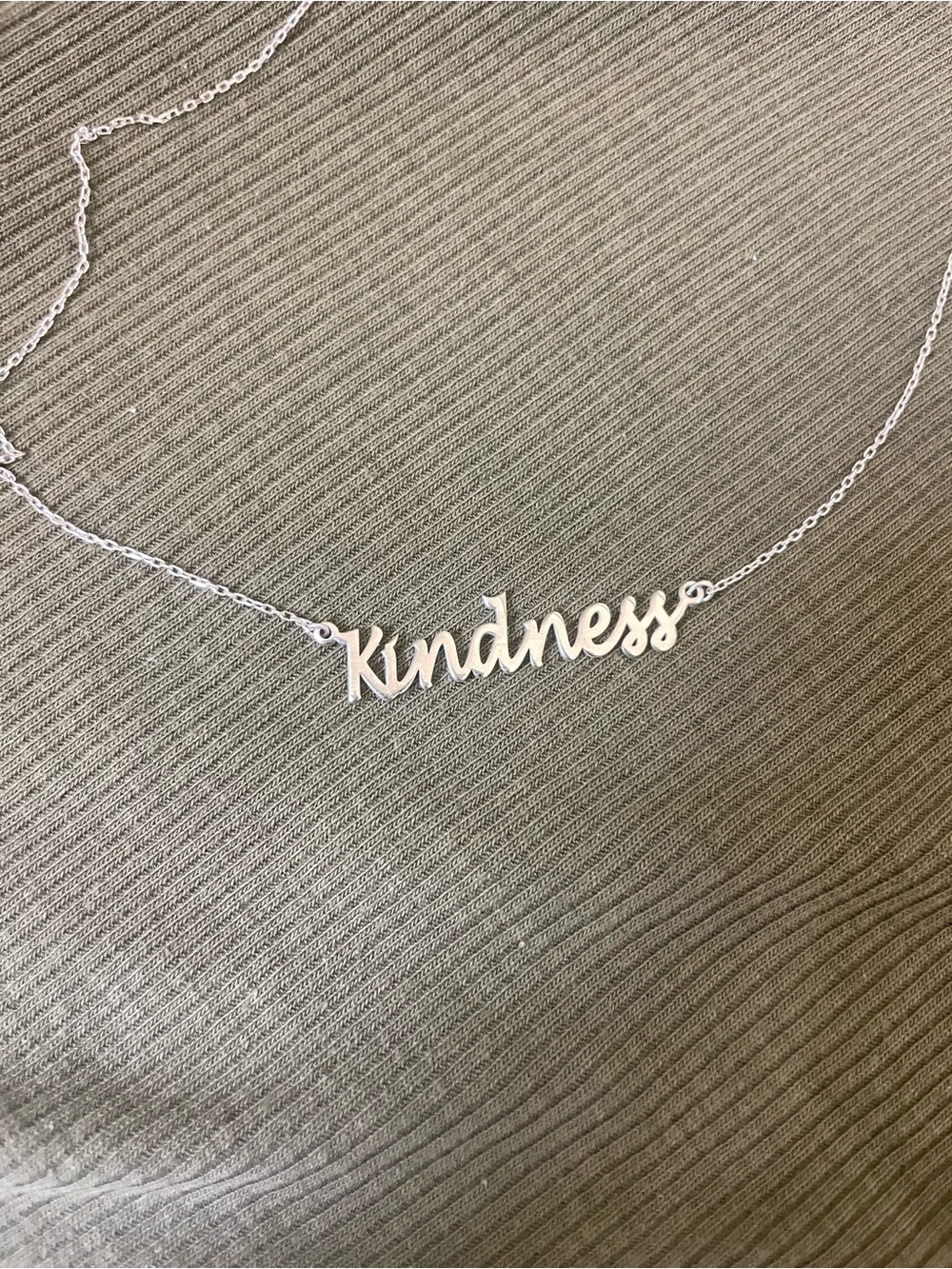 Sterling silver kindness necklace Janine Abbott elementary